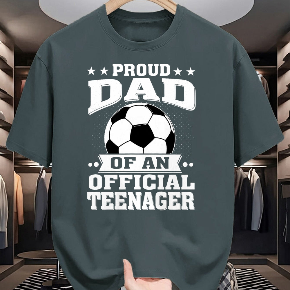Gift for Dad Shirt, Funny Dad Unisex T-Shirt/Hoodie/Sweatshirt HLT00 – Proud Dad of an Official Teenager 13th Birthday Soccer T-Shirt