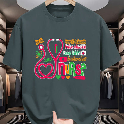Funny Nurse Shirt, Nurse Unisex T-Shirt/Hoodie/Sweatshirt HLT00 - Nurse 365 Scrubs Wearing Temp Taking Hard Working Nurse T-Shirt