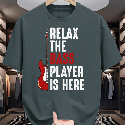 Guitar Lover Shirt, Funny Guitar UnisexT-Shirt/Hoodie/Sweatshirt HLT00 - Relax The Bass Player is Here Bass Guitar Musician Funny T-Shirt