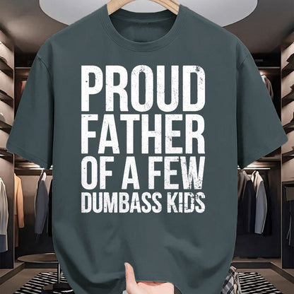 Gift for Dad Shirt, Funny Dad Unisex T-Shirt/Hoodie/Sweatshirt HLT00 – Proud Father Of A Few Dumb-ass Kids Funny Father_s Day 2024 T-Shirt