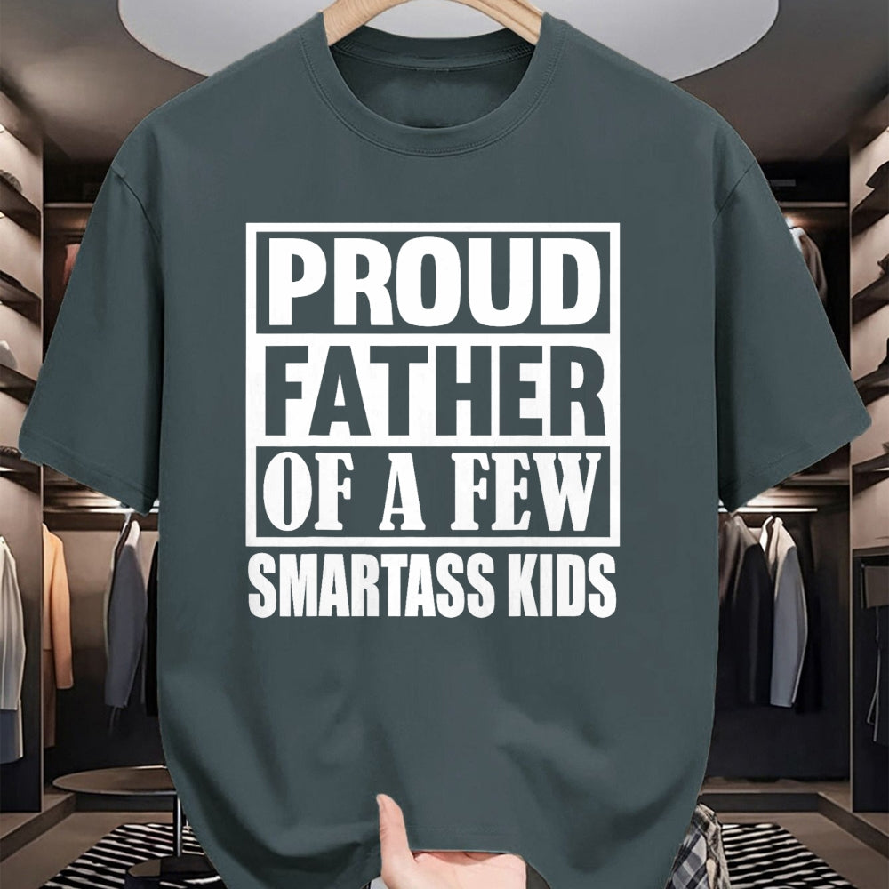 Gift for Dad Shirt, Funny Dad Unisex T-Shirt/Hoodie/Sweatshirt HLT00 – Proud Father Of A Few Smartass Kids Funny Saying Fathers Day T-Shirt