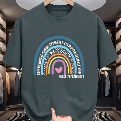 Funny Nurse Shirt, Nurse Unisex T-Shirt/Hoodie/Sweatshirt HLT00 - Nurse Practitioner Cute Rainbow T-Shirt