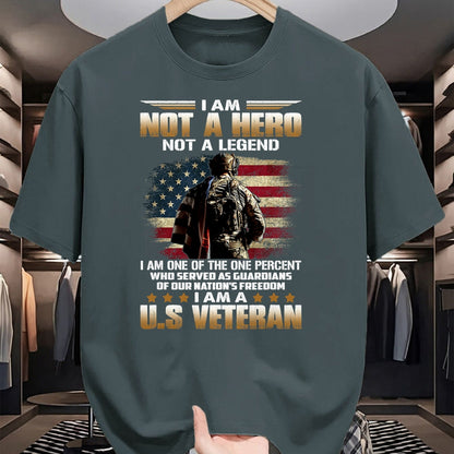 Proud Veteran Shirt, Funny Veteran UnisexT-Shirt/Hoodie/Sweatshirt HLT00 - I Am Not A Hero Not A Legend I Am One Percent A US Veteran T-Shirt