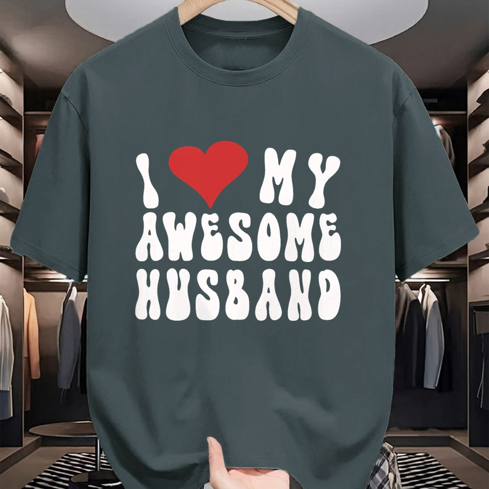 Best Wife Shirt, Wife and Husband Unisex T-Shirt/Hoodie/Sweatshirt HLT00 - I Love My Awesome Husband, Fun I Love My Husband T-Shirt