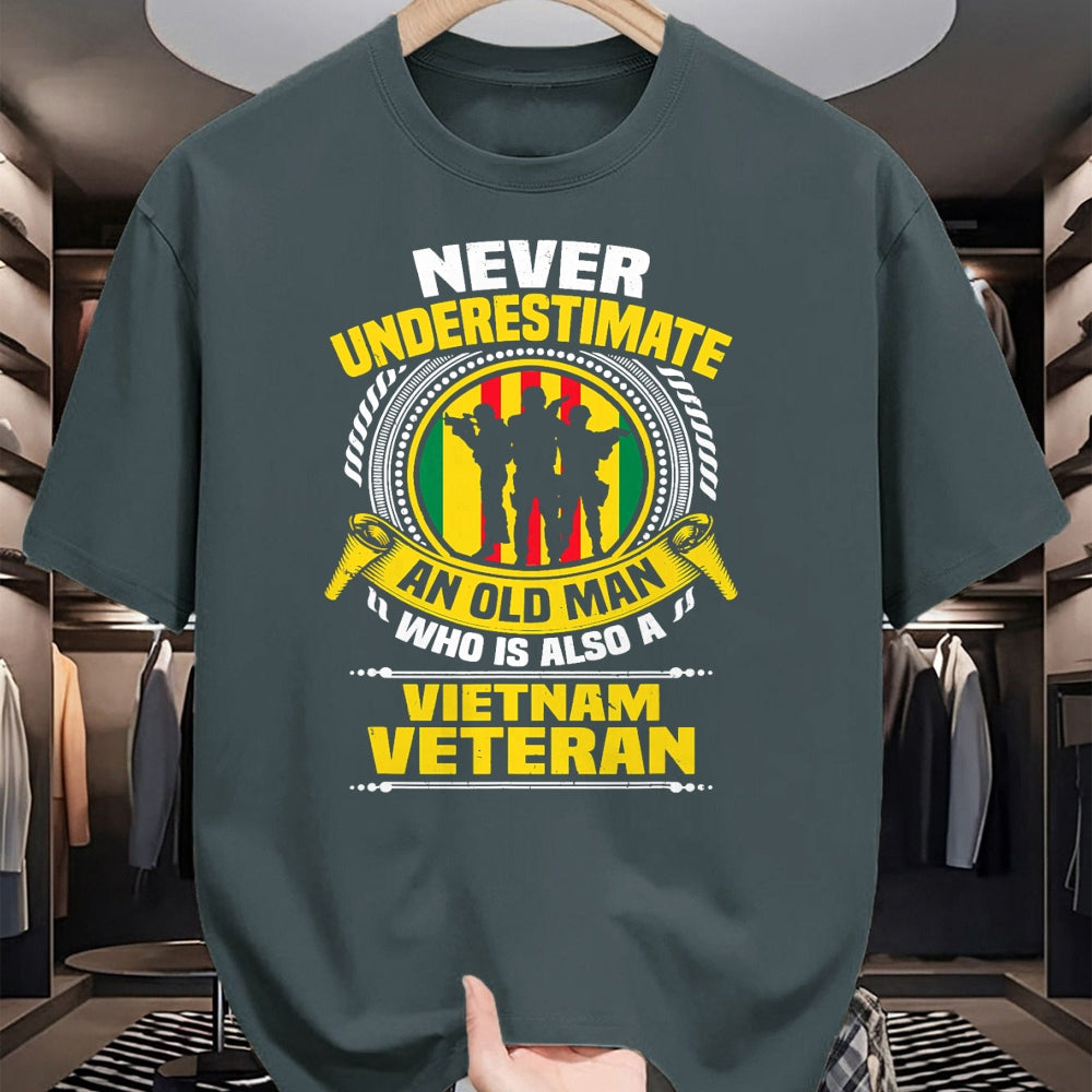 Proud Veteran Shirt, Funny Veteran UnisexT-Shirt/Hoodie/Sweatshirt HLT00 - Never Underestimate an Old Man Who is Also Vietnam Veteran T-Shirt