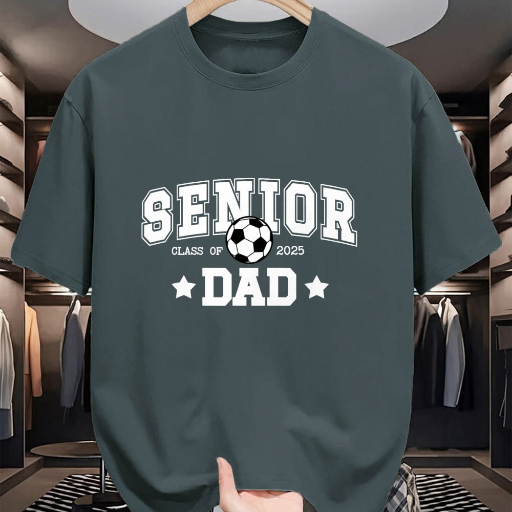 Gift for Dad Shirt, Funny Dad Unisex T-Shirt/Hoodie/Sweatshirt HLT00 – Soccer Senior Dad Class Of 2025 Soccer Senior Father T-Shirt