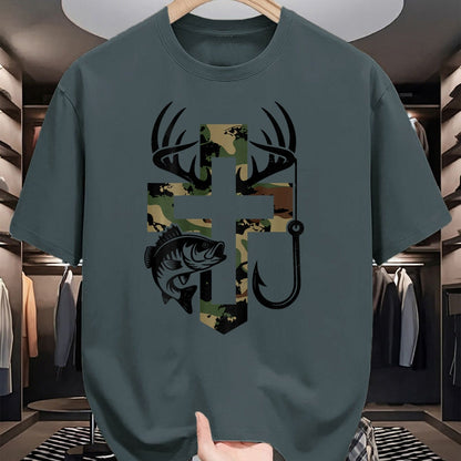 Best Thanksgiving Family Shirt , Funny Thanksgiving UnisexT-Shirt/Hoodie/Sweatshirt HLT00 - Youth Camo Faith Hunting Fishing Cross Hook Christian Jesus T-Shirt