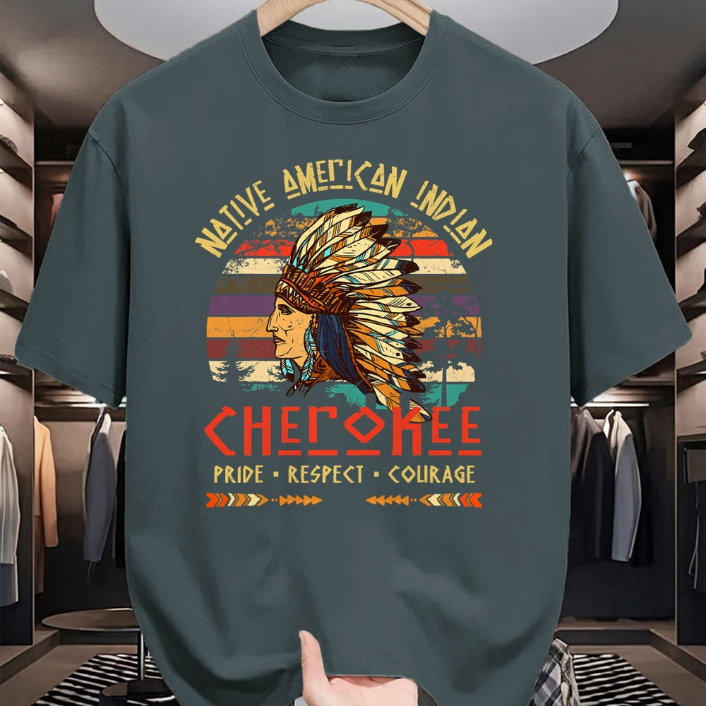 Native American T-Shirts, Vintage Native American Unisex T-Shirt/Hoodie/Sweatshirt HLT00 - Cherokee Native American Indian Pride Indigenous Tribe