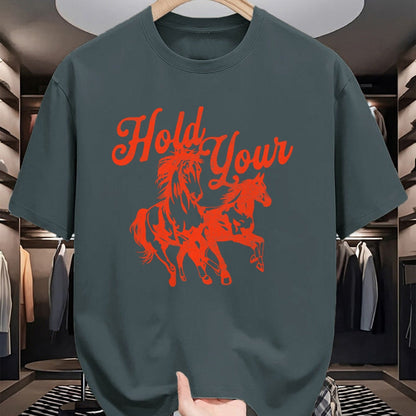 Best Horse Lover Shirt , Funny Horse UnisexT-Shirt/Hoodie/Sweatshirt HLT00 - Hold Your Horses Vintage Western Cowgirl Cowboy Rodeo T-Shirt