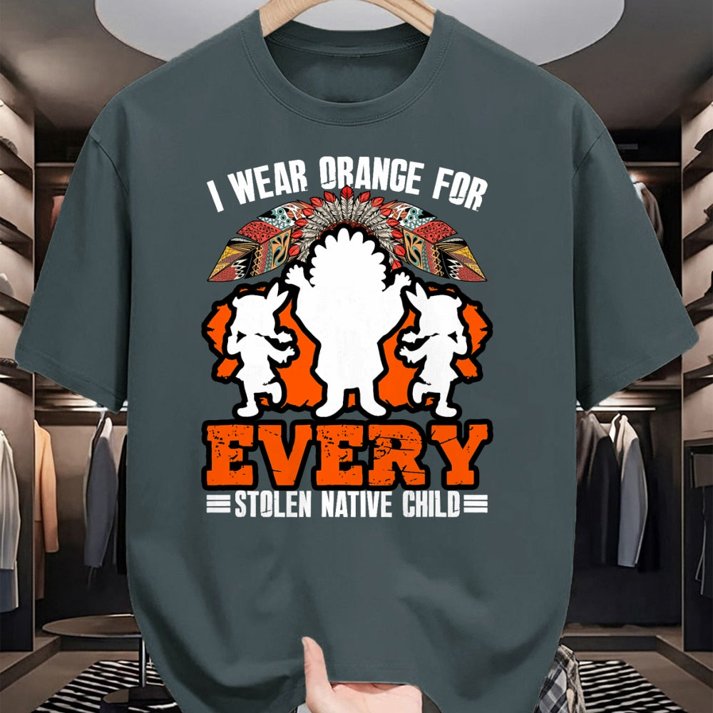 Native American T-Shirts, Vintage Native American Unisex T-Shirt/Hoodie/Sweatshirt HLT00 - Indian Pride Native American Wear Orange For Native Child