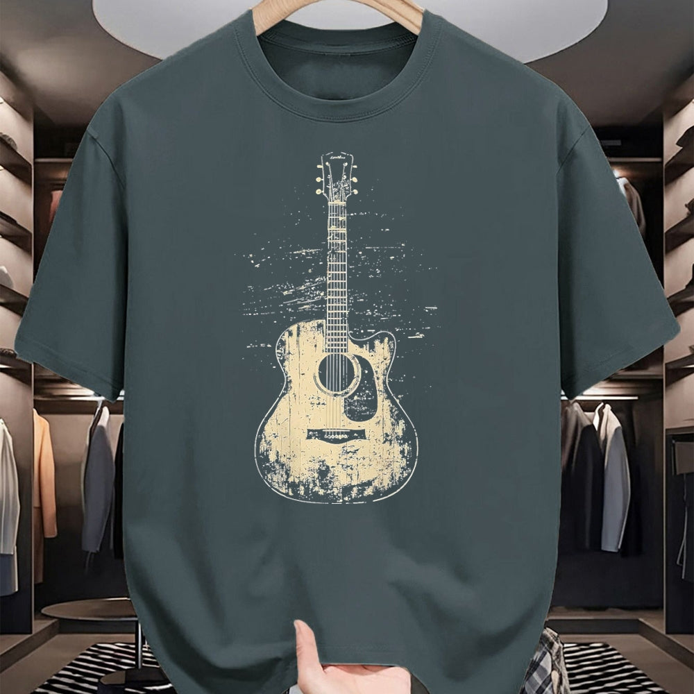 Guitar Lover Shirt, Funny Guitar UnisexT-Shirt/Hoodie/Sweatshirt HLT00 - Acoustic Guitar Player Vintage Rock Graphic T-Shirt, Men, Black, 3X-Large