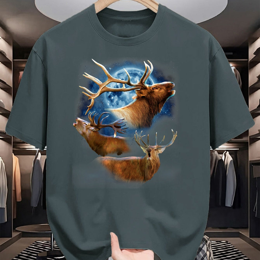 Funny Hunting Shirt, Gift For Hunting Lover Unisex T-Shirt/Hoodie/Sweatshirt HLT00 - Funny Elk Hunting T-Shirt - Elk Howling at the Moon