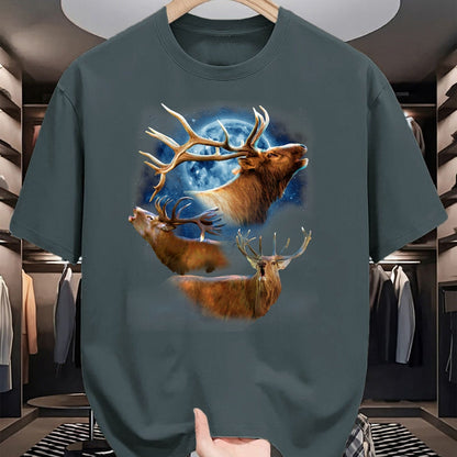 Funny Hunting Shirt, Gift For Hunting Lover Unisex T-Shirt/Hoodie/Sweatshirt HLT00 - Funny Elk Hunting T-Shirt - Elk Howling at the Moon