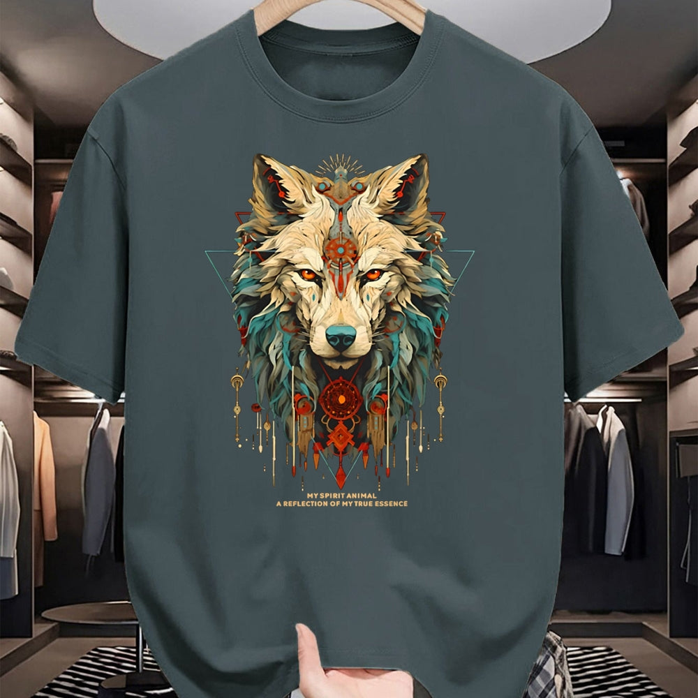 Native American T-Shirts, Vintage Native American Unisex T-Shirt/Hoodie/Sweatshirt HLT00 - Wolf Spirit Animal Sacred Shaman Native American Clan
