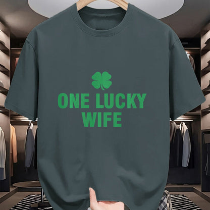 Best Wife Shirt, Wife and Husband Unisex T-Shirt/Hoodie/Sweatshirt HLT00 - Gift for wife T shirt, lucky wife   One Lucky Wife Long Sleeve T-Shirt
