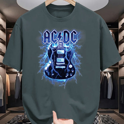 Guitar Lover Shirt, Funny Guitar UnisexT-Shirt/Hoodie/Sweatshirt HLT00 - ACDC - Lightning Guitar T-Shirt
