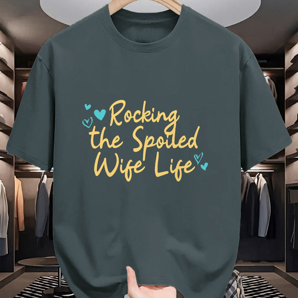 Best Wife Shirt, Wife and Husband Unisex T-Shirt/Hoodie/Sweatshirt HLT00 - Spoiled Wife Funny Rocking The Spoiled Wife Life T-Shirt