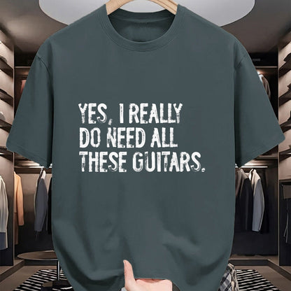 Guitar Lover Shirt, Funny Guitar UnisexT-Shirt/Hoodie/Sweatshirt HLT00 - Yes I Really Do Need All These Guitars Musician T-Shirt