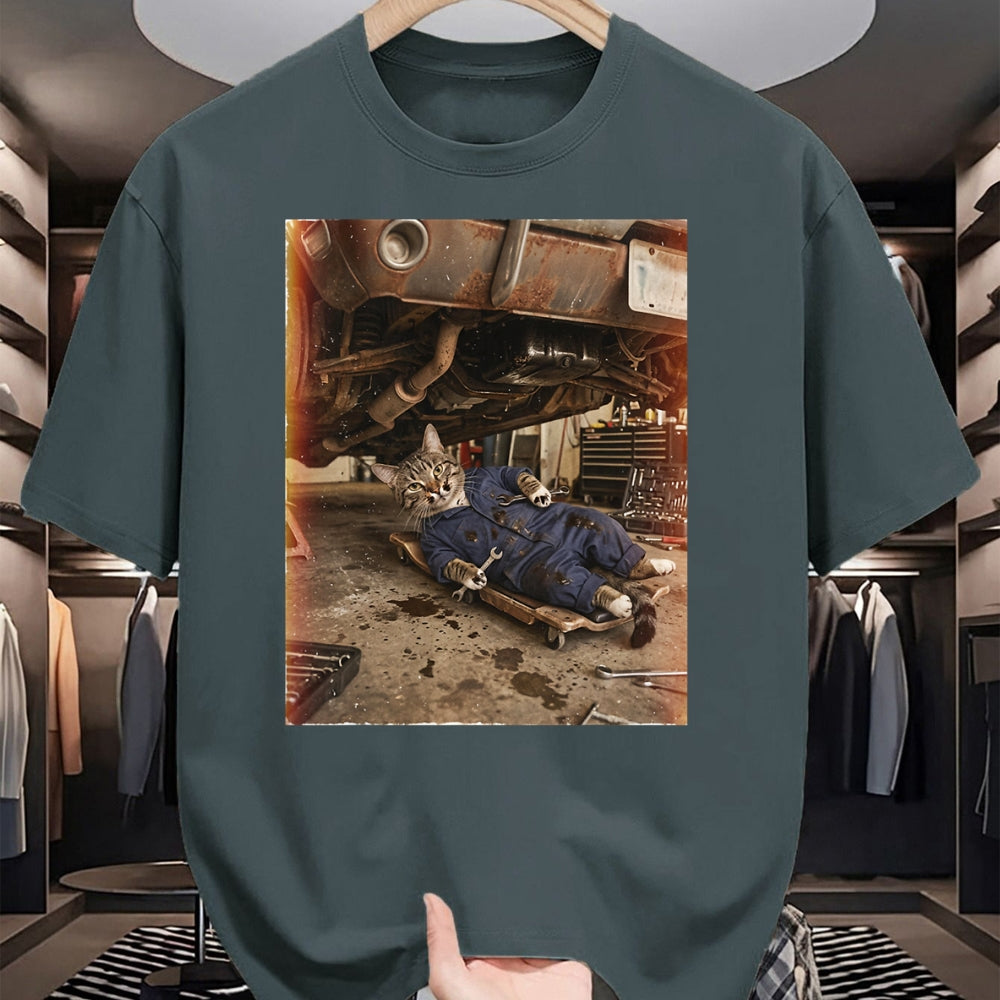 Best Mechanic Life Shirt, Funny Mechanic UnisexT-Shirt/Hoodie/Sweatshirt HLT00 - Cat Meme Funny Cat Lover Meme Humor Hilarious Cat Mechanic T-Shirt