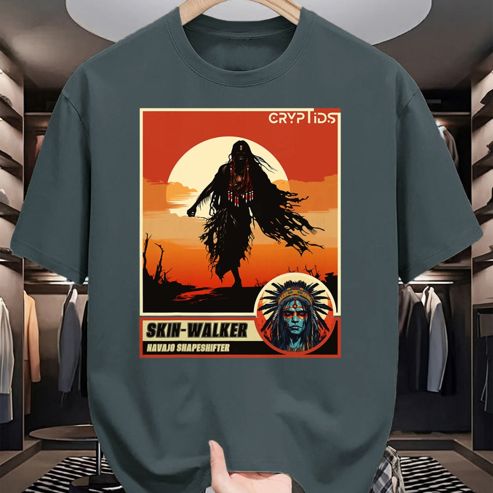 Native American T-Shirts, Vintage Native American Unisex T-Shirt/Hoodie/Sweatshirt HLT00 - Native American Folklore Cryptid Skinwalker