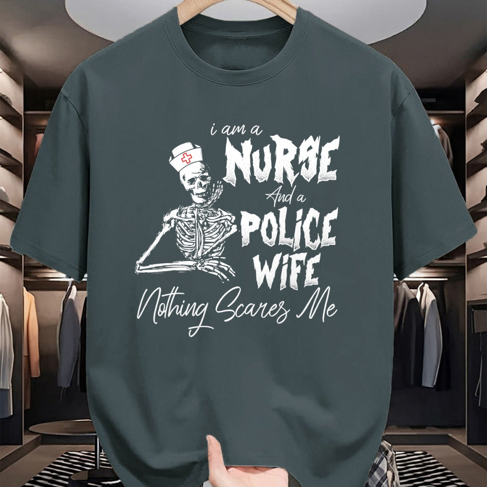 Funny Nurse Shirt, Nurse Unisex T-Shirt/Hoodie/Sweatshirt HLT00 - I’m A Mom Grandma And A Retired Nurse Nothing Scares Me T-Shirt