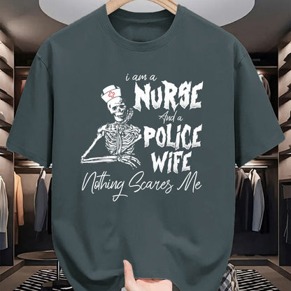 Funny Nurse Shirt, Nurse Unisex T-Shirt/Hoodie/Sweatshirt HLT00 - I’m A Mom Grandma And A Retired Nurse Nothing Scares Me T-Shirt