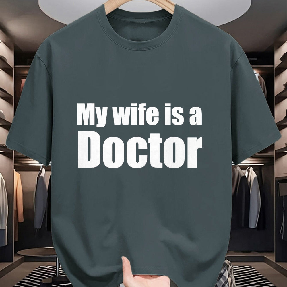 Best Doctor Shirt, Funny Doctor UnisexT-Shirt/Hoodie/Sweatshirt HLT00 - Funny My Wife is a Doctor Shirt for Husband T-Shirt, Men, Black, 3X-Large