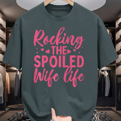 Best Wife Shirt, Wife and Husband Unisex T-Shirt/Hoodie/Sweatshirt HLT00 - Gift for wife T shirt, spoiled wife   Funny Spoiled Wife Art For Women Girls Husband Spoiled Wife Pr (6)