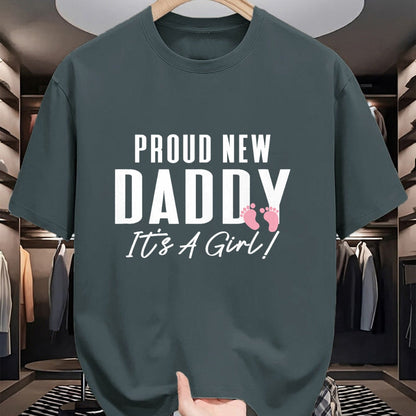 Gift for Dad Shirt, Funny Dad Unisex T-Shirt/Hoodie/Sweatshirt HLT00 – Proud New Daddy It_s A Girl Baby Announcement Father_s Day T-Shirt