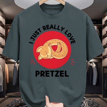 Cat Love Shirt, Funny Cat Lover Gift UnisexT-Shirt/Hoodie/Sweatshirt HLT00 - Kawaii Cat I Just Really Love Cute Cat Pretzel Lover T-Shirt