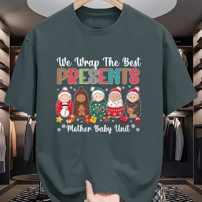 Funny Nurse Shirt, Nurse Unisex T-Shirt/Hoodie/Sweatshirt HLT00 - Mother Baby Nurse Christmas Mom Baby Nursing Groovy T-Shirt (2)