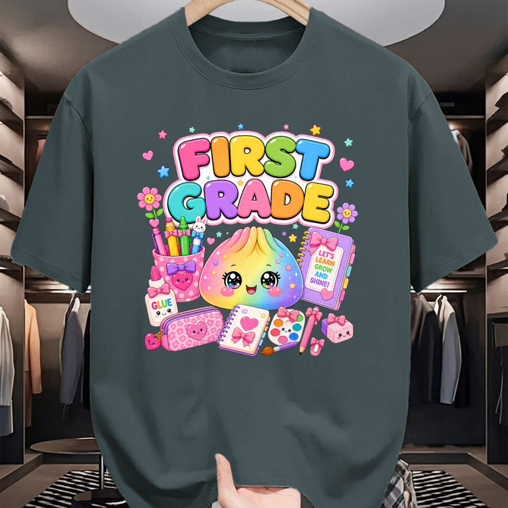 Best Teacher Shirt, Funny Teacher UnisexT-Shirt/Hoodie/Sweatshirt HLT00 - Cute Dumpling 1st First Grade Back to School Girl Teacher T-Shirt