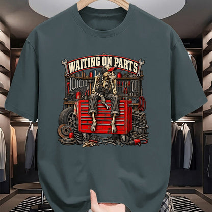Best Mechanic Life Shirt, Funny Mechanic UnisexT-Shirt/Hoodie/Sweatshirt HLT00 - Waiting On Parts Car Mechanic Skeleton Auto Repair T-Shirt