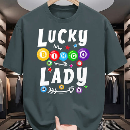 Gift for Mom Shirt, Funny Mom Unisex T-Shirt/Hoodie/Sweatshirt HLT00 - Bingo Night Funny Bingo Lucky Bingo Lady For Grandma Mom T-Shirt