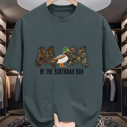 Gift for Mom Shirt, Funny Mom Unisex T-Shirt/Hoodie/Sweatshirt HLT00 - Mom Of The Birthday Boy One Lucky Duck 1st Birthday party T-Shirt