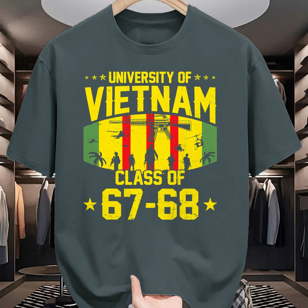 Proud Veteran Shirt, Funny Veteran UnisexT-Shirt/Hoodie/Sweatshirt HLT00 - Proud University of Vietnam War US Veteran Class of 67-68 T-Shirt