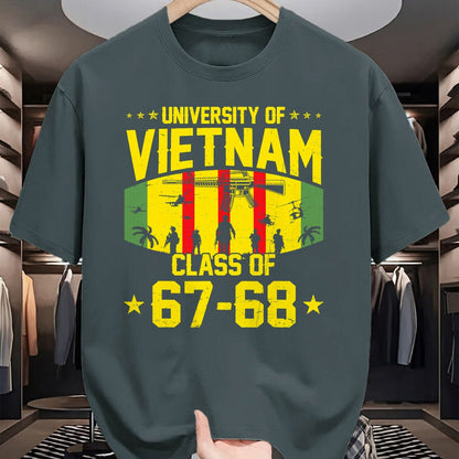 Proud Veteran Shirt, Funny Veteran UnisexT-Shirt/Hoodie/Sweatshirt HLT00 - Proud University of Vietnam War US Veteran Class of 67-68 T-Shirt