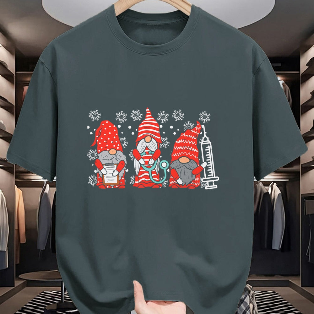 Funny Nurse Shirt, Nurse Unisex T-Shirt/Hoodie/Sweatshirt HLT00 - Nurse Christmas Gnomes Cute Xmas Scrub Top For Nurses Women T-Shirt (1)