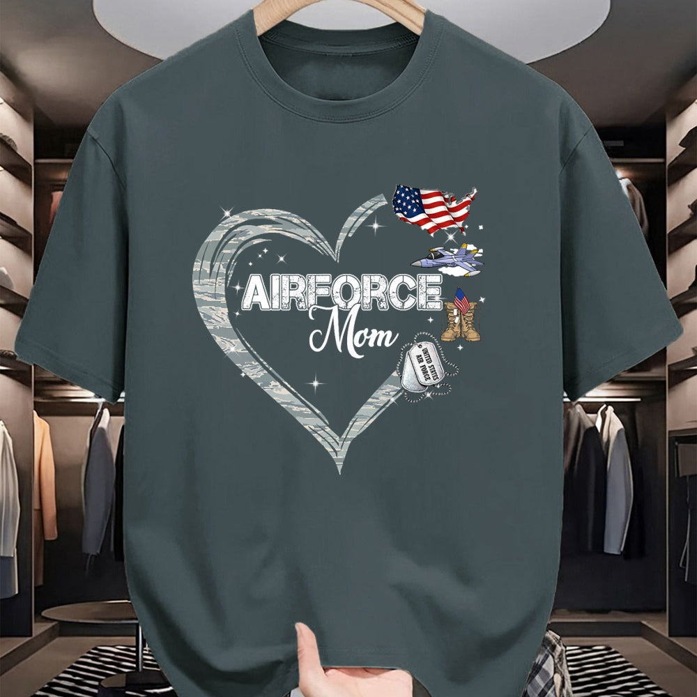 Gift for Mom Shirt, Funny Mom Unisex T-Shirt/Hoodie/Sweatshirt HLT00 - Proud Air Force Mom Air Force Graduation Mom USAF Mom T-Shirt