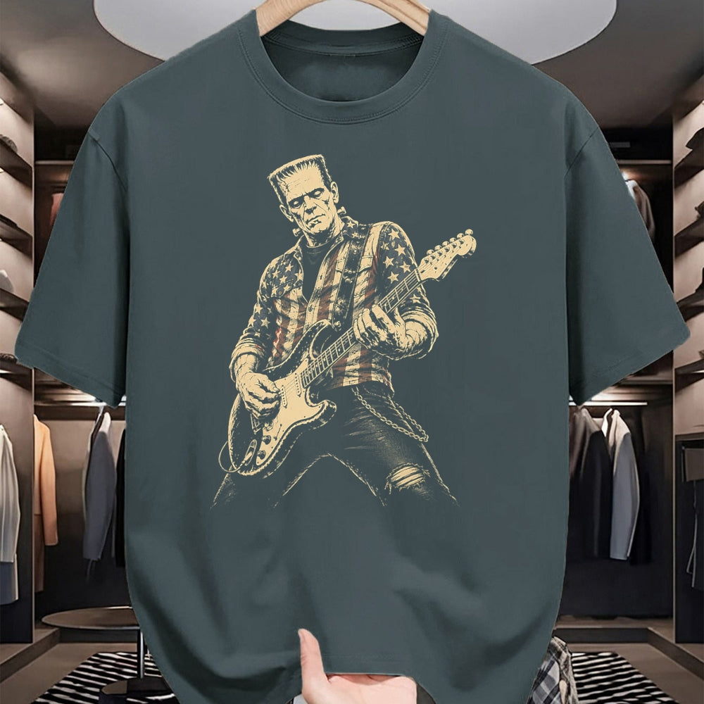 Guitar Lover Shirt, Funny Guitar UnisexT-Shirt/Hoodie/Sweatshirt HLT00 - Guitar Lovers Halloween Horror Frankenstein Playing Guitar T-Shirt