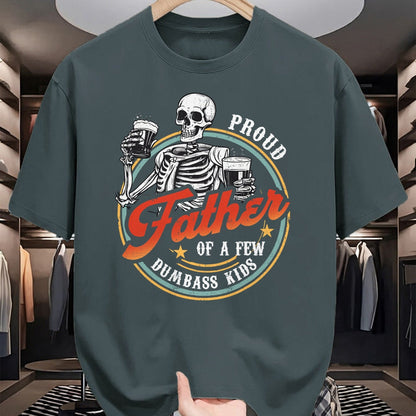 Gift for Dad Shirt, Funny Dad Unisex T-Shirt/Hoodie/Sweatshirt HLT00 – Proud Father Of A Few Dumbass Kids Funny Vintage Fathers Day T-Shirt