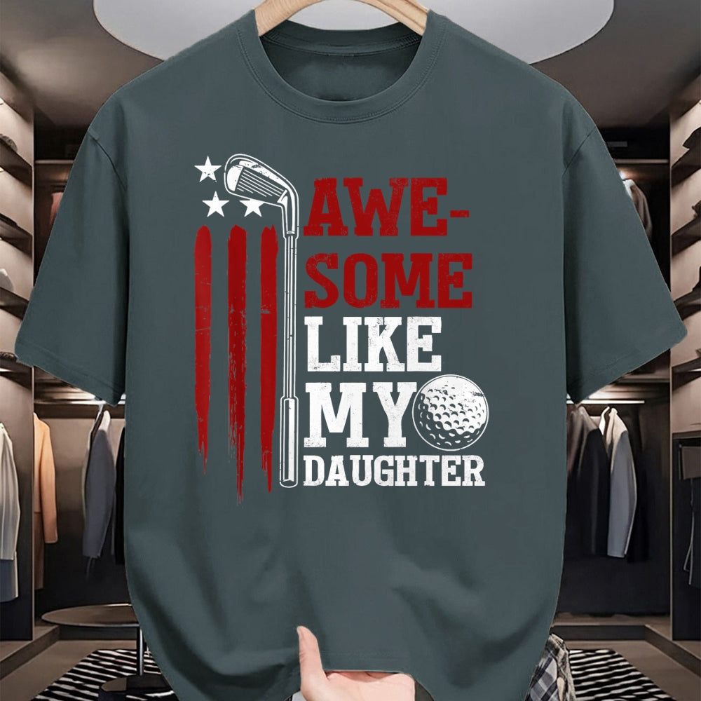Best Wife Shirt, Wife and Husband Unisex T-Shirt/Hoodie/Sweatshirt HLT00 - Awesome Like My Daughter Golfer Golf Dad Husband Fathers Day T-Shirt