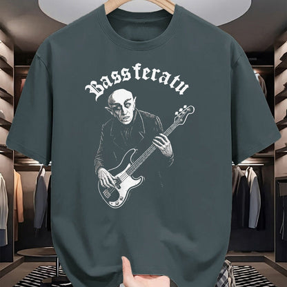 Guitar Lover Shirt, Funny Guitar UnisexT-Shirt/Hoodie/Sweatshirt HLT00 - Bassferatu Gothic Horror Bass Guitar Player Halloween Parody T-Shirt