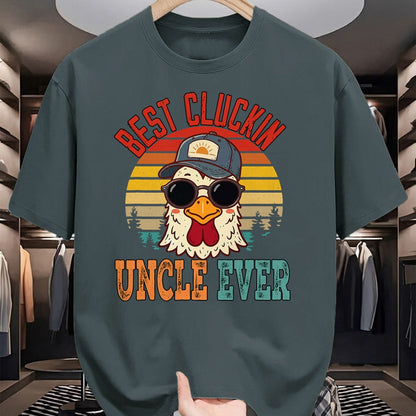 Best Farmer Life Shirt, Funny Farmer UnisexT-Shirt/Hoodie/Sweatshirt HLT00 - Vintage Best Cluckin Uncle Ever Chicken Father's Day Farmer T-Shirt