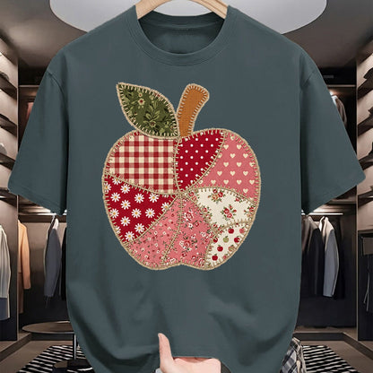 Best Teacher Shirt, Funny Teacher UnisexT-Shirt/Hoodie/Sweatshirt HLT00 - Vintage Quilted Apple Cute Teacher Back to School T-Shirt