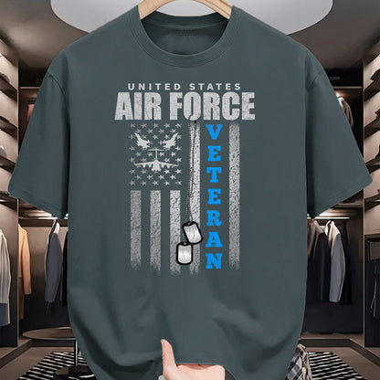Proud Veteran Shirt, Funny Veteran UnisexT-Shirt/Hoodie/Sweatshirt HLT00 - Veteran of The US Air Force USA Flag Veterans T-Shirt