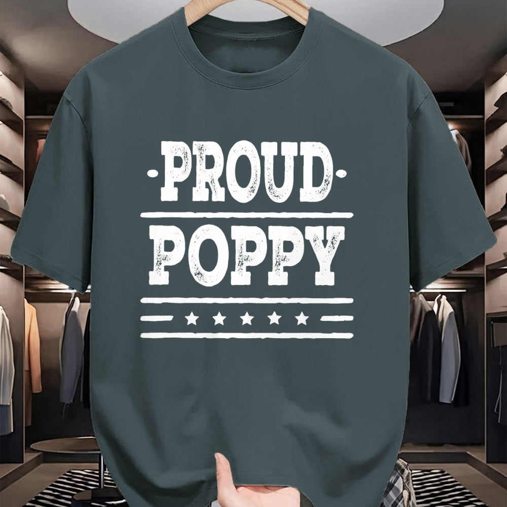 Gift for Dad Shirt, Funny Dad Unisex T-Shirt/Hoodie/Sweatshirt HLT00 – Mens Proud Poppy Grandpa T-shirt Fathers Day Gift Tee