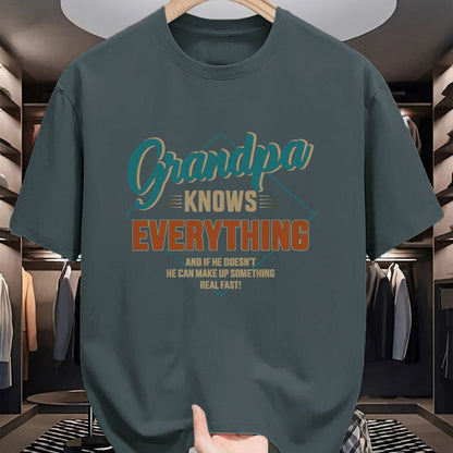 Best Grandpa Shirt, Proud Grandpa Unisex T-Shirt/Hoodie/Sweatshirt HLT00 - Funny grandpa knows everything for father's day T-Shirt (1)