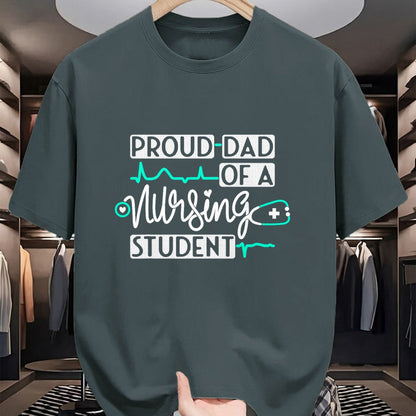Funny Nurse Shirt, Nurse Unisex T-Shirt/Hoodie/Sweatshirt HLT00 - Proud Dad Of A Nursing Student Future RN Daughter Nurses Dad T-Shirt
