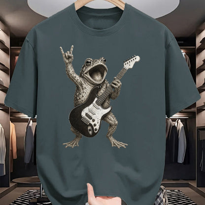 Guitar Lover Shirt, Funny Guitar UnisexT-Shirt/Hoodie/Sweatshirt HLT00 - Frog Playing Guitar Rock and Roll Funny T-Shirt